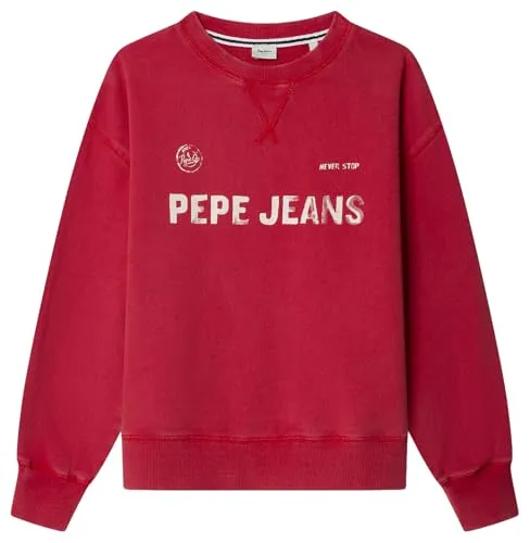 Pepe Jeans Ben Felpa Ragazzo Girocollo Blu Effetto Lavato