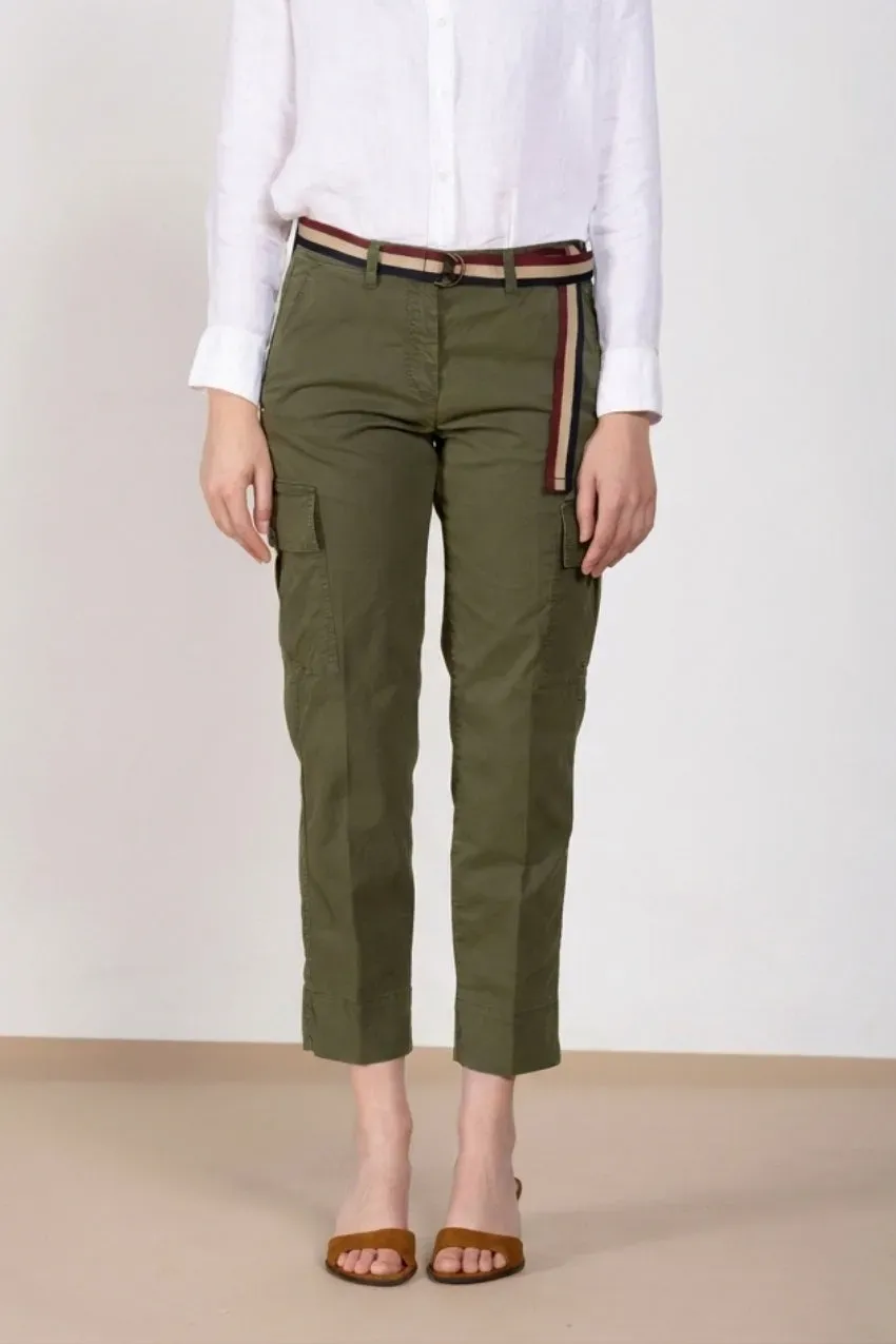 Mason's Marlene Cargo pantalone verde bosco carrot fit