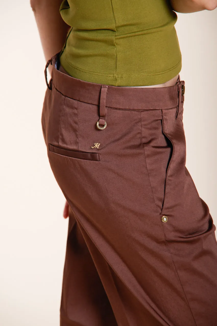 Mason's New York Carrot chino donna raso stretch marrone carrot