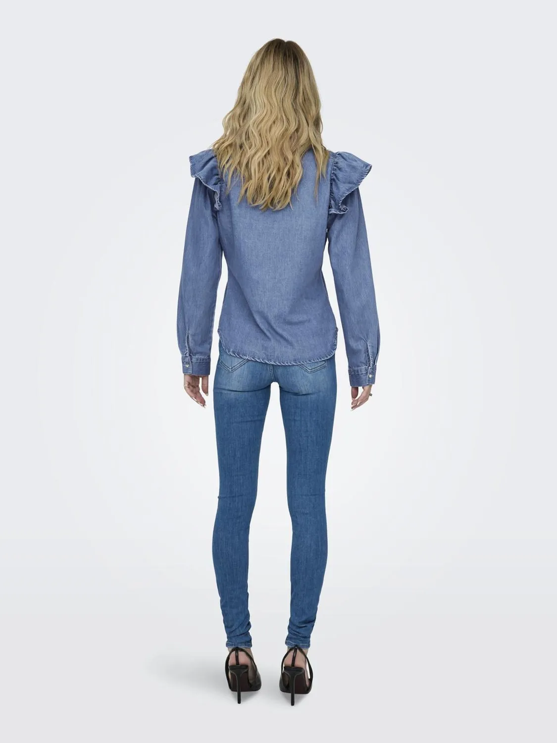 Only Onlindigo Camicia Denim Donna Blu Indaco