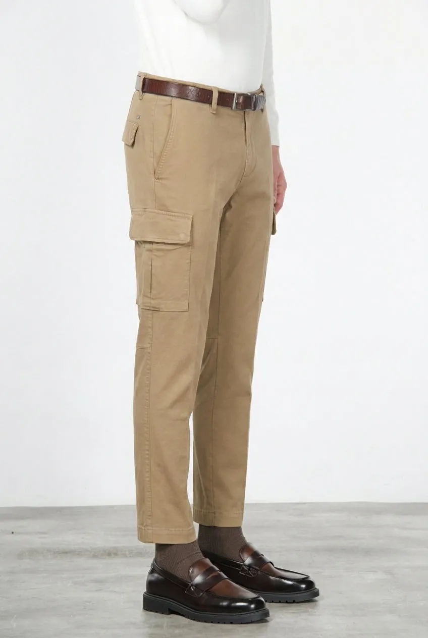 Mason's Chile cargo uomo beige scuro regular stretch