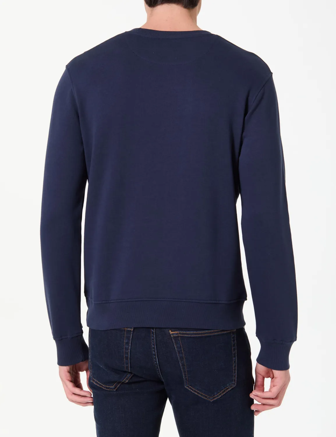 Pepe Jeans Big Logo Flag Crew felpa uomo blu navy taglia L