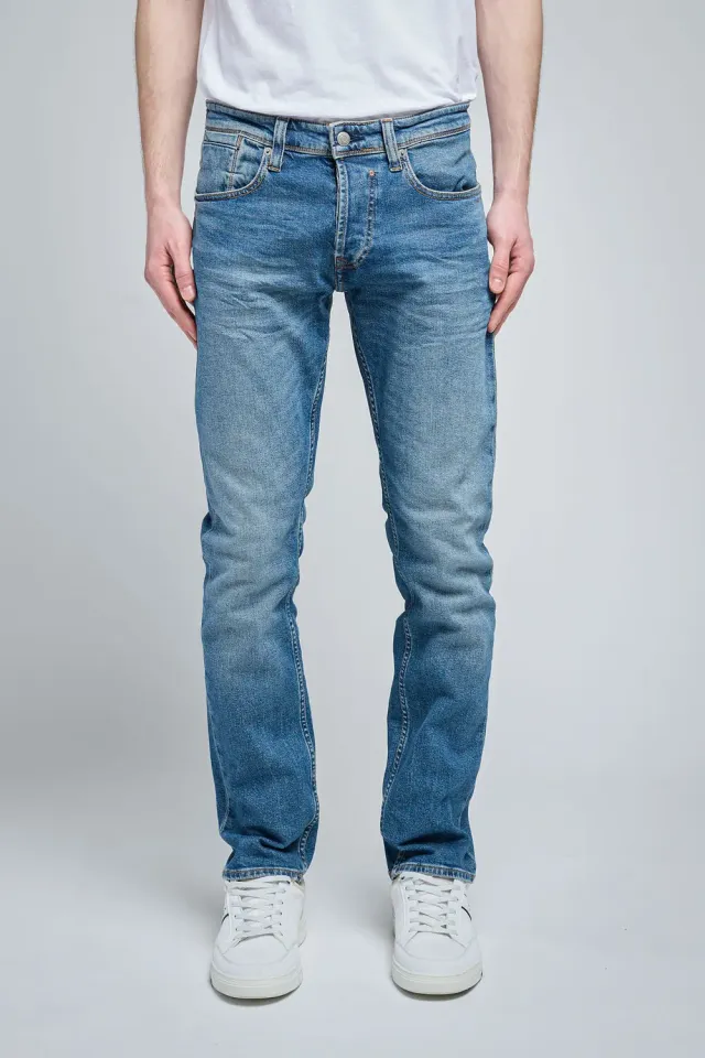 Teddy Smith Reg L32 jeans uomo dritto vintage dark denim