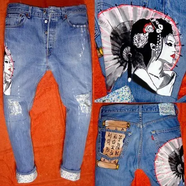 Never Say Never Levi's Vintage Jeans Geisha Pergamena
