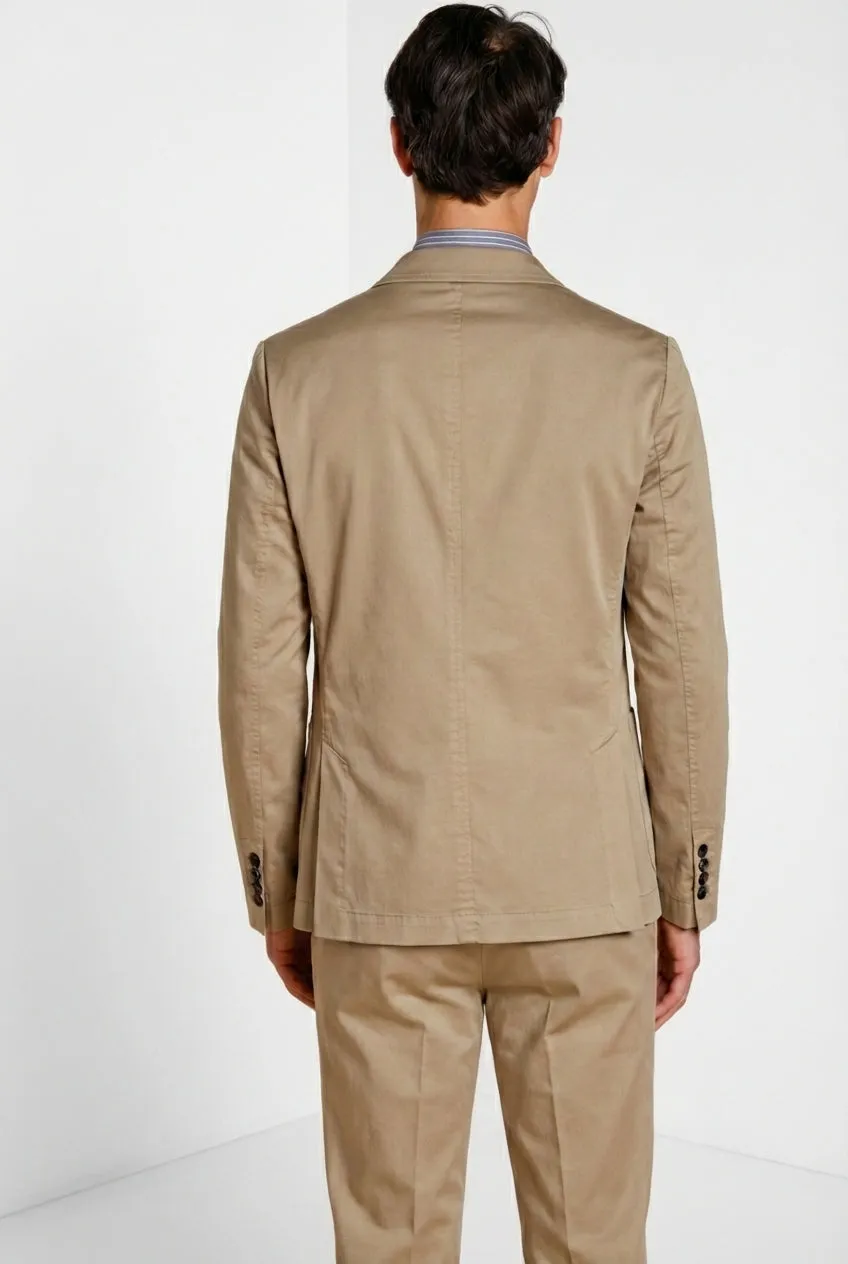 Mason's Da Vinci Travel blazer uomo kaki raso tecnico stretch