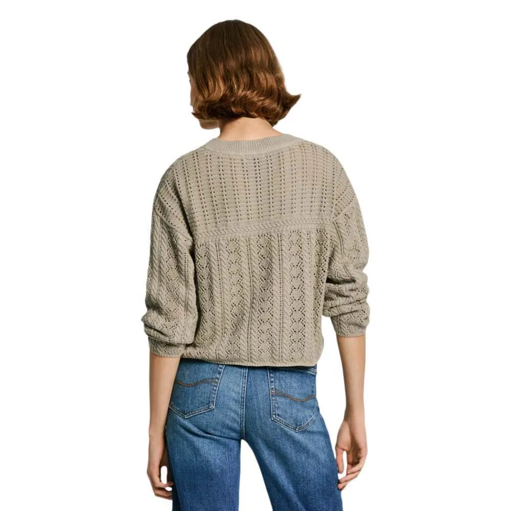 Pepe Jeans Isadora maglione donna traforato con frange