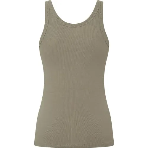 Pepe Jeans Eliel Canotta Donna Verde cotone costine