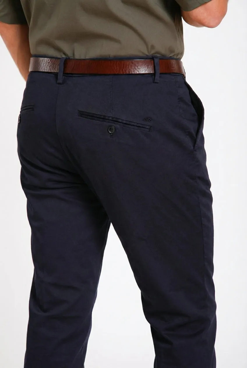 Mason's Osaka pantalone chino uomo carrot blu notte