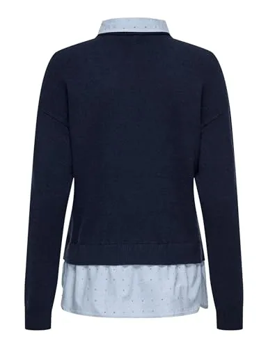 ONLY Onldagmar maglia donna colletto maglieria Cabernet