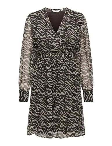 ONLY Onlpeninna Abito Donna Peplum Maniche Lunghe