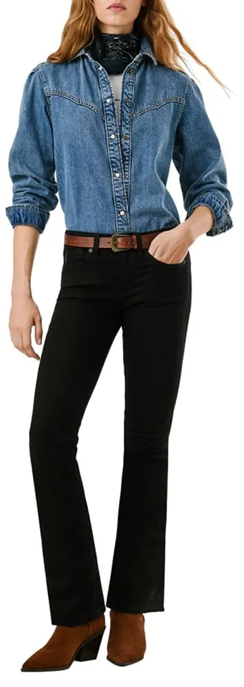 Pepe Jeans Piccadilly jeans bootcut donna 34W 30L vita bassa