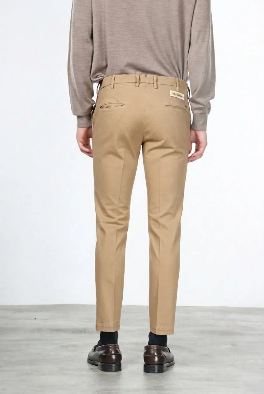Mason's New York chino uomo beige scuro regular lana