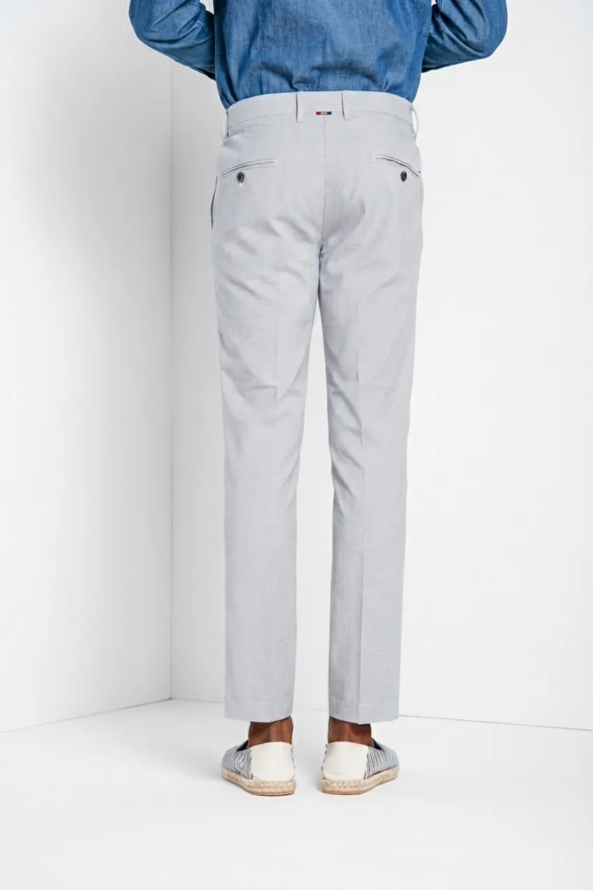 Mason's Torino pantalone chino bianco slim fit pied-de-poule