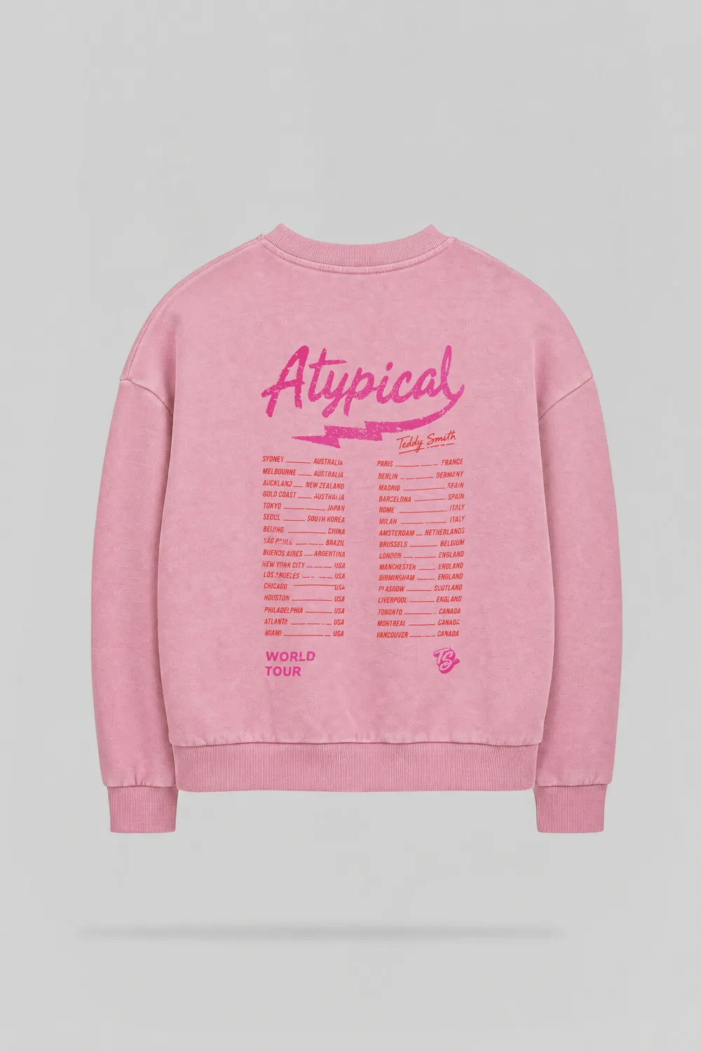 Teddy Smith S-Atypical RC felpa girocollo rosa bonbon donna