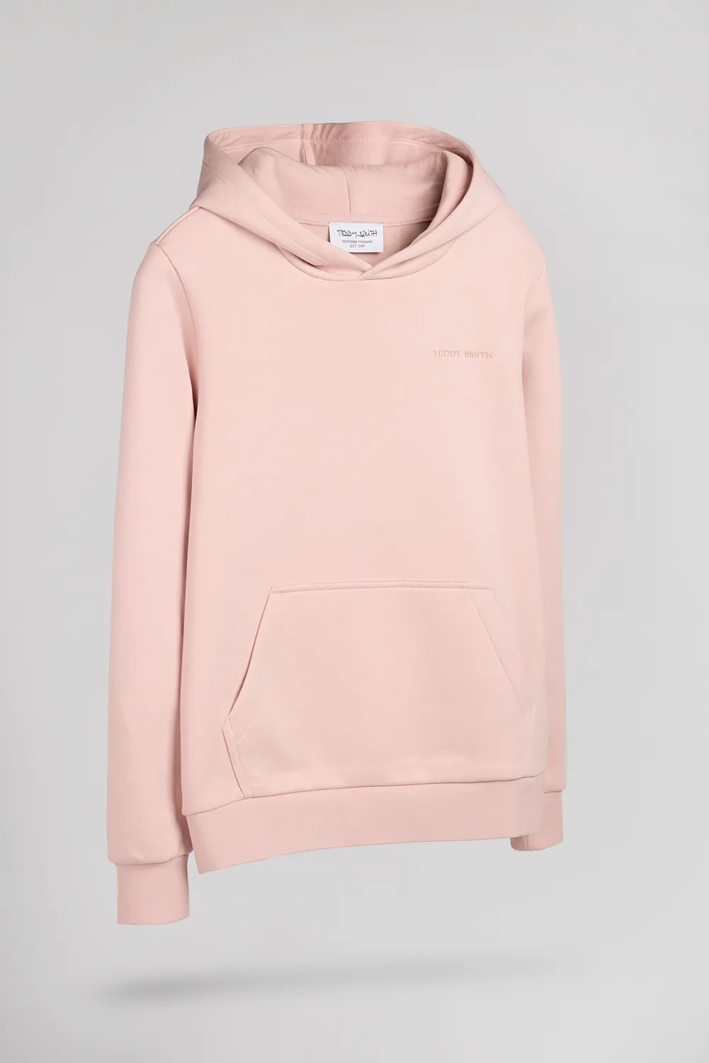 Teddy Smith S-NARK HOODY JR felpa cappuccio rosa pastello