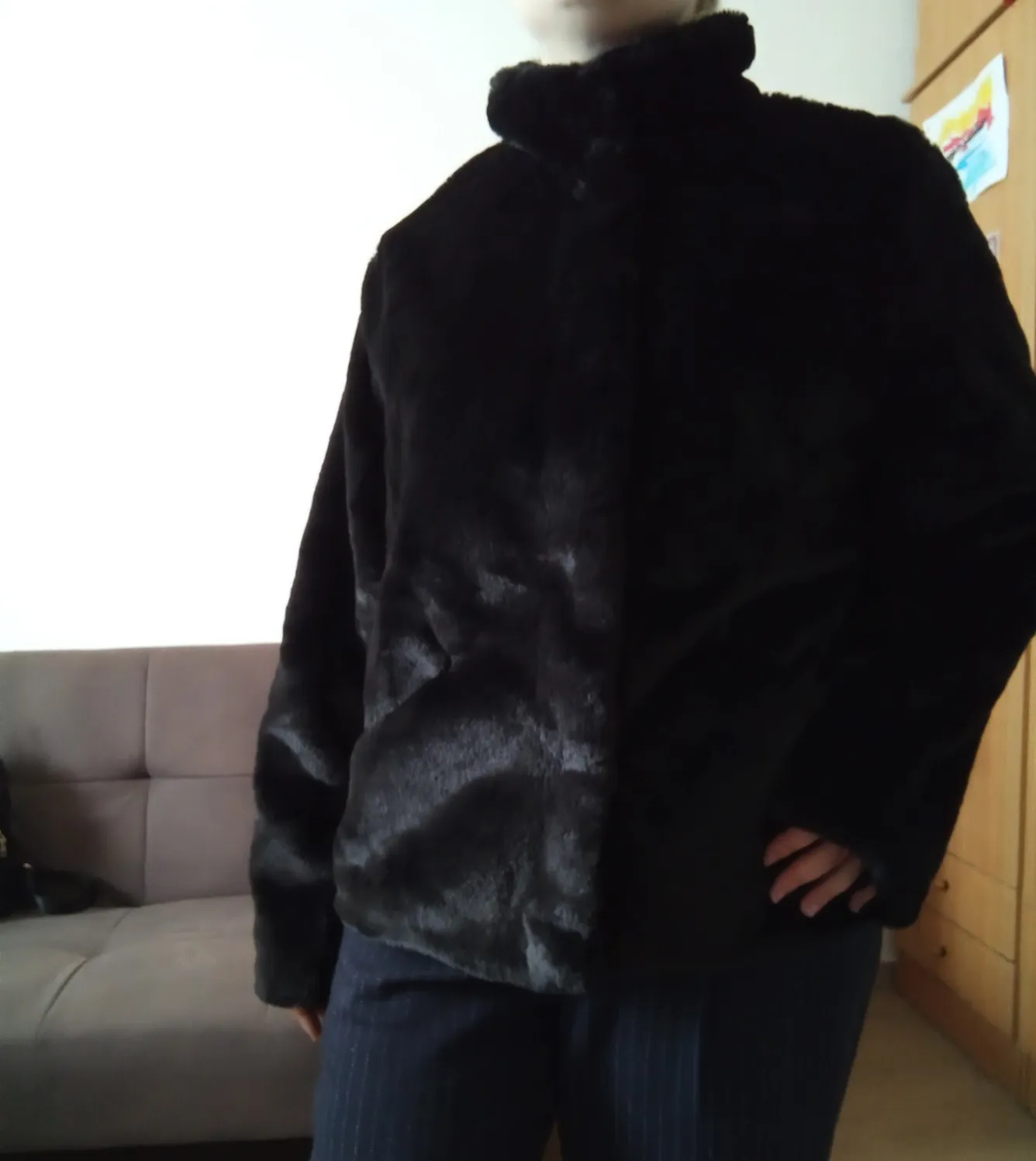 ONLY Newvida giacca pelliccia sintetica donna nera