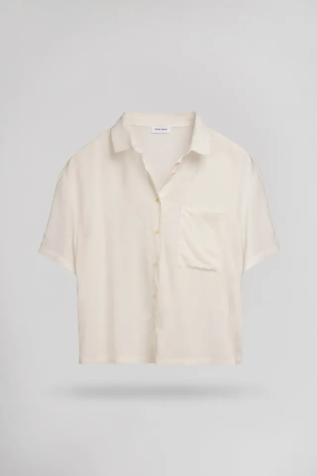 Teddy Smith C-Elia MC camicia donna middle white fluida