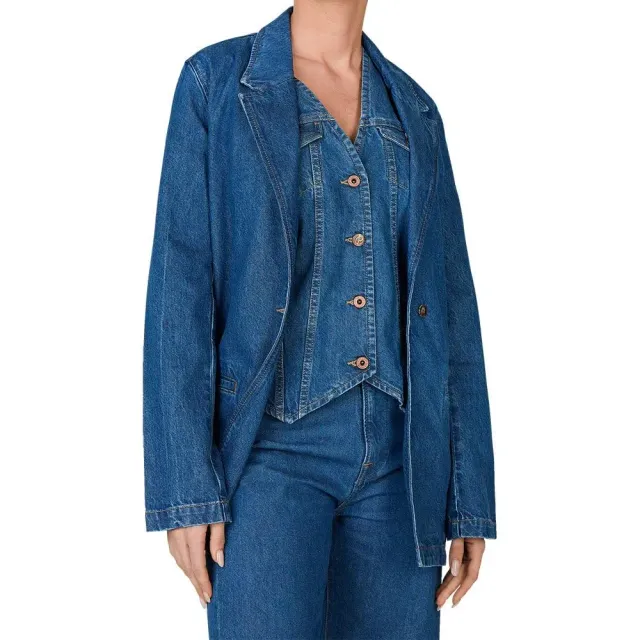 Pepe Jeans Mabel blazer denim oversize lavaggio medio