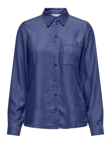 ONLY Onlcharis Life Camicia Aderente Blu L
