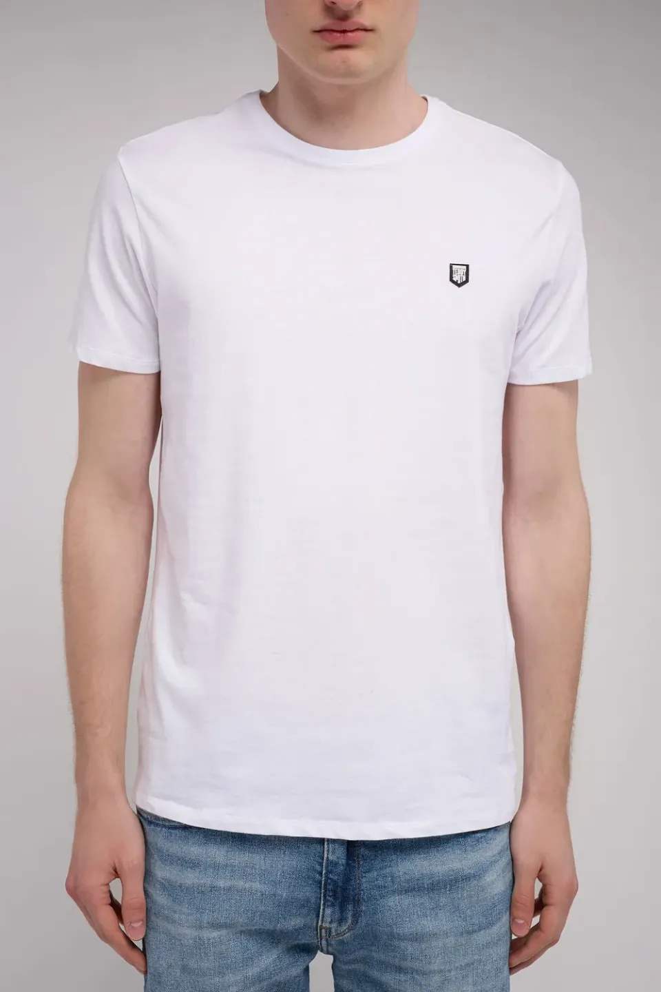 Teddy Smith T-Taho t-shirt uomo bianca classica badge