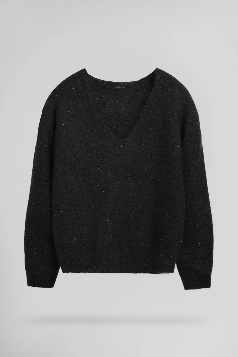 Teddy Smith P-Rachel maglia donna Noir filo scintillante