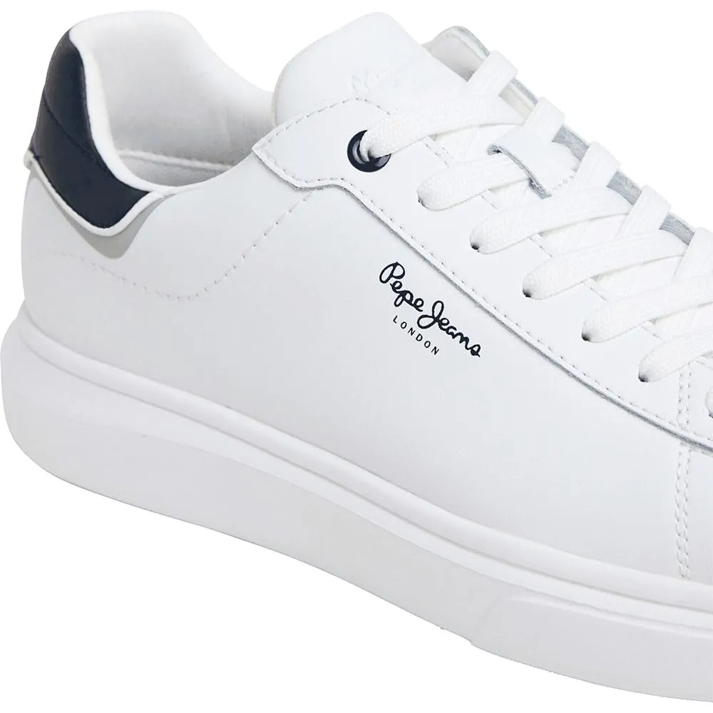 Pepe Jeans Eaton One Sneakers Uomo Pelle Bianche 44 EU