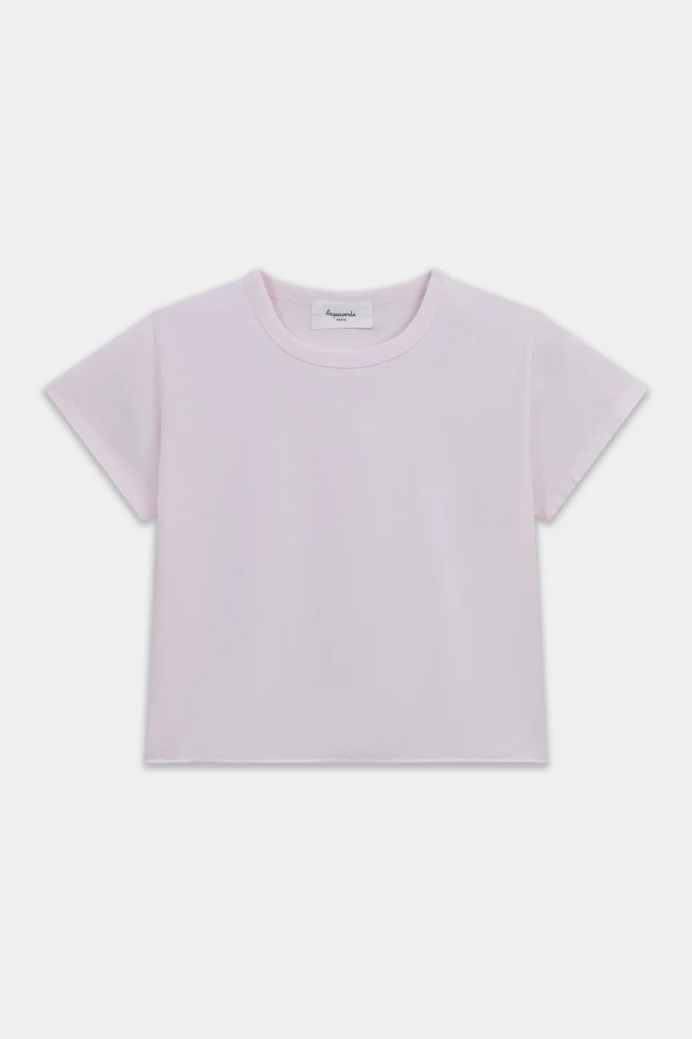 Acquaverde Court Effet Usé t-shirt cropped rosa chiaro