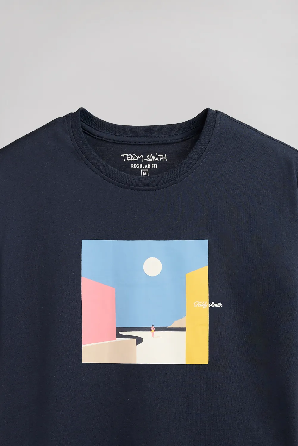 Teddy Smith T-Minimalist t-shirt uomo navy girocollo