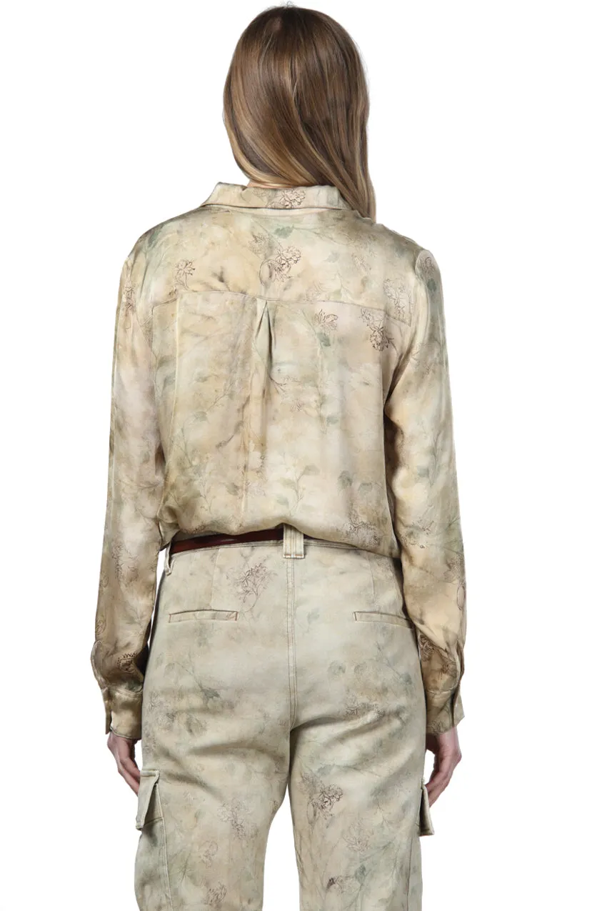 Mason's Sharon Camicia Donna Bianco Sporco Fiori
