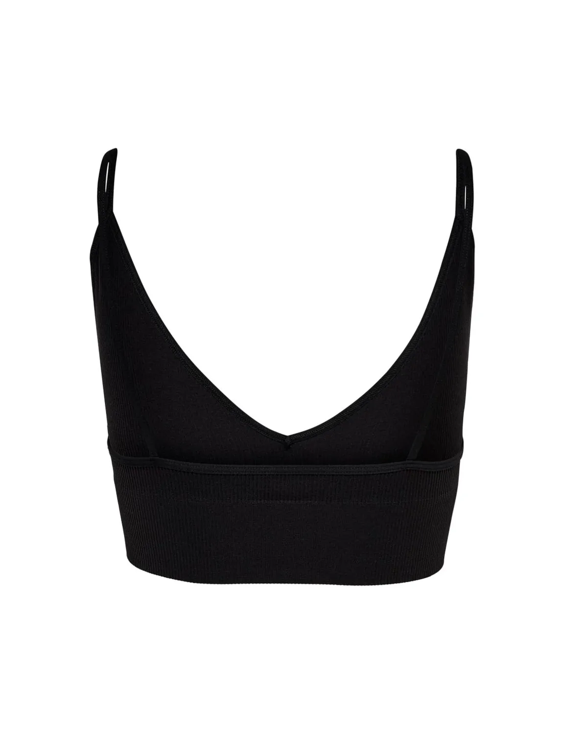 Only Onlvicky Rib top seamless scollo a V opaco