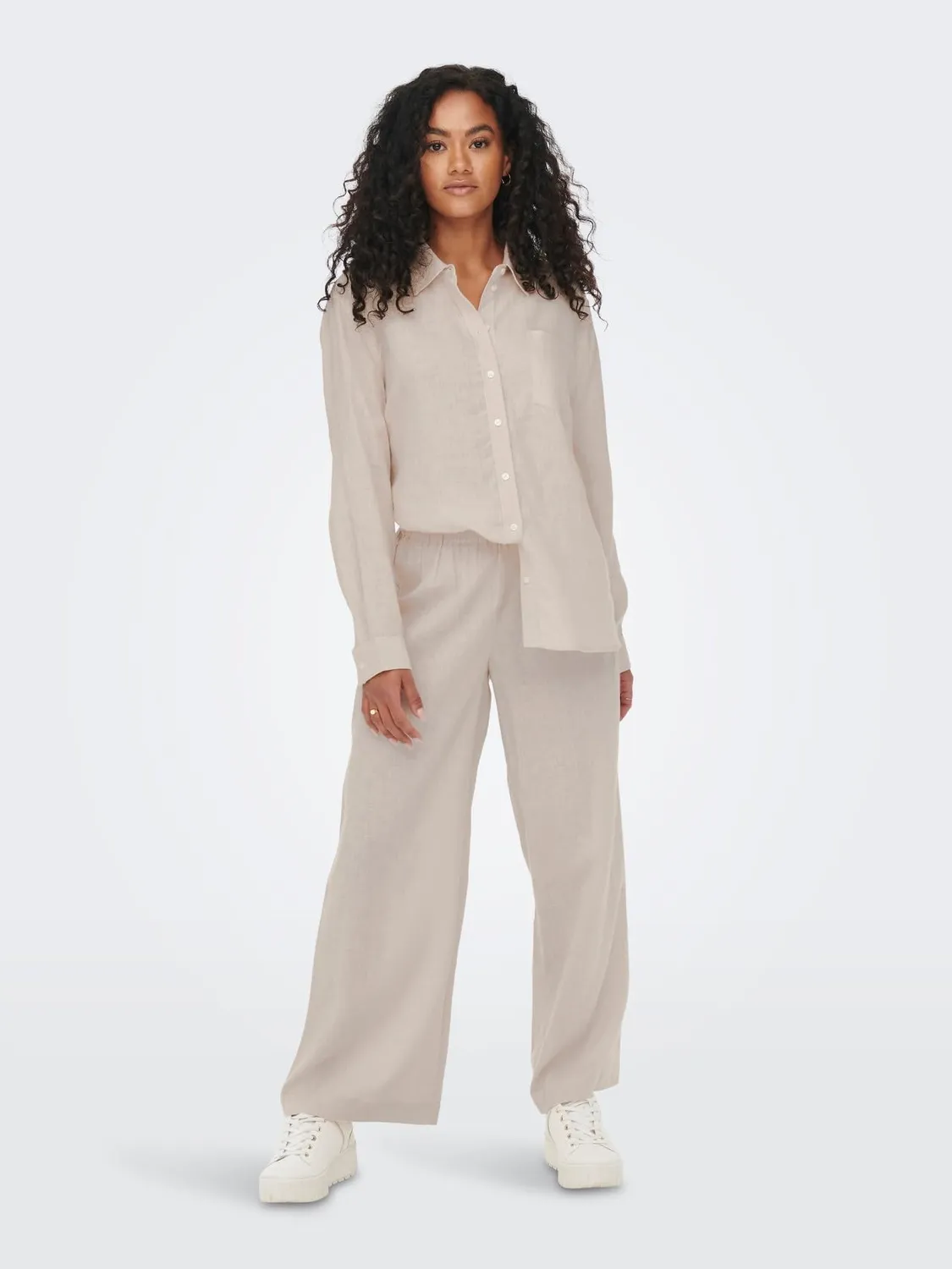 ONLY Onltokyo Straight pantaloni wide leg moonbeam