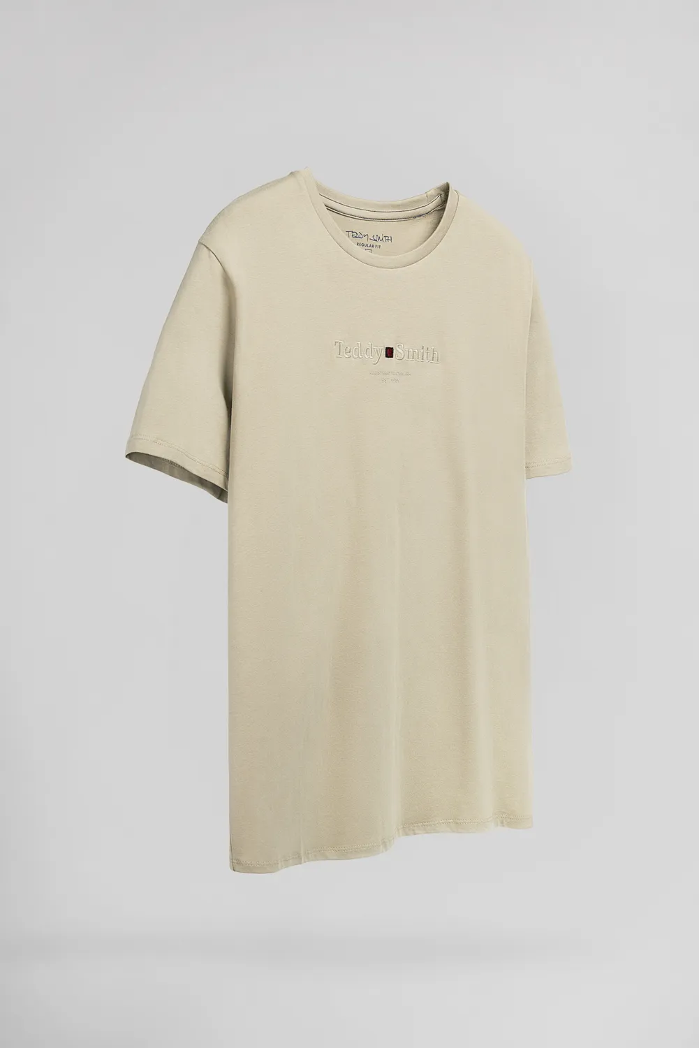 Teddy Smith T-Jim t-shirt greige ricamo petto