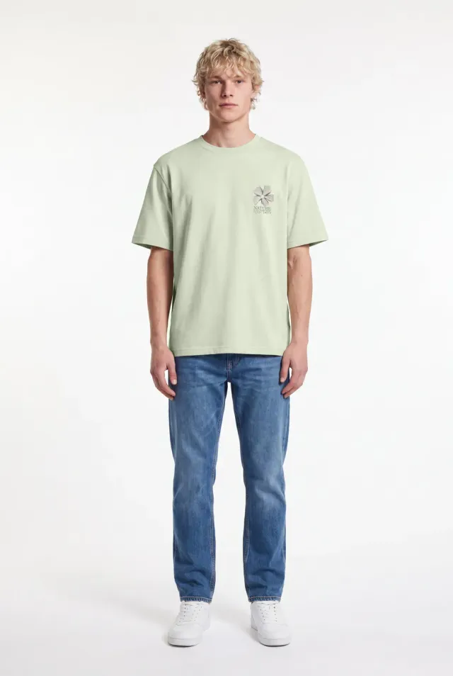 Teddy Smith T-Nature MC t-shirt verde nacre 100% cotone