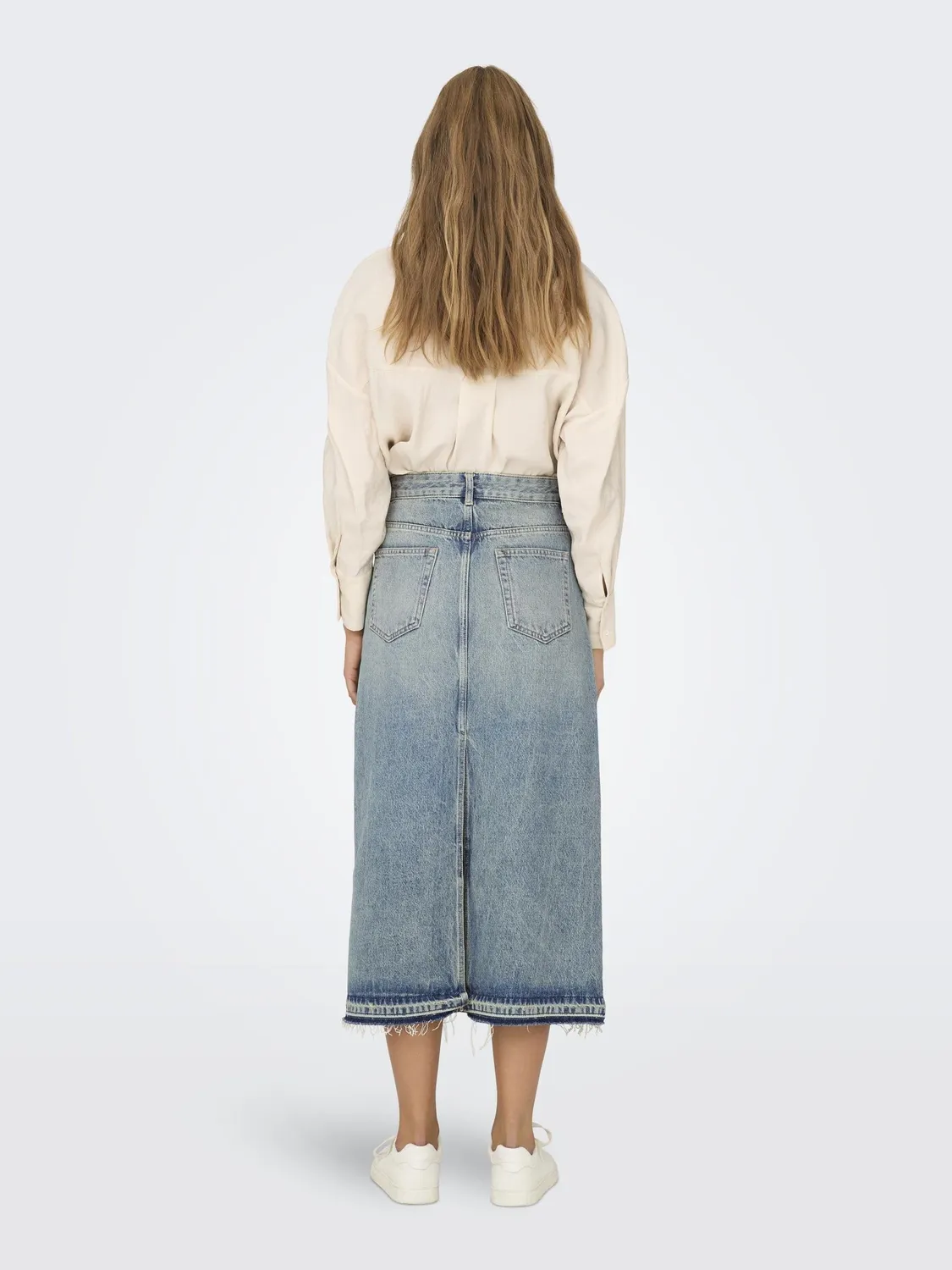 ONLY Onlnelia MW Maxi gonna denim blu medio XL
