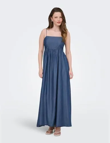 ONLY Onlpema Long String Smock Dress vestito lungo L