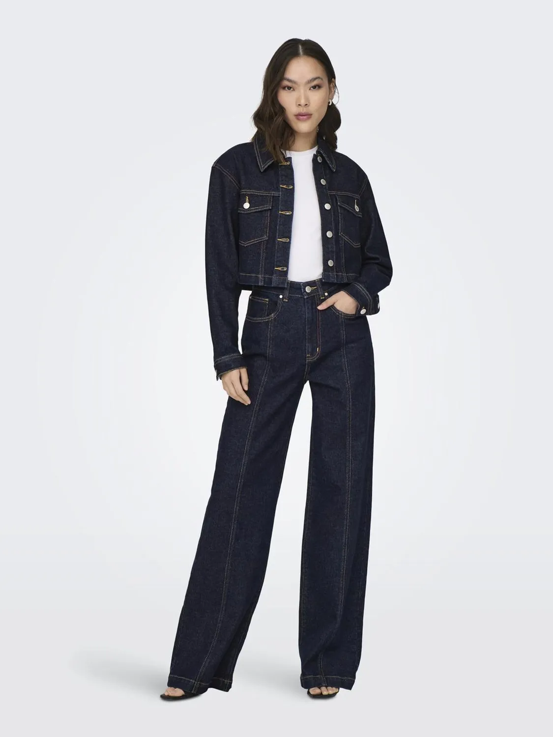 ONLY Onlhope Jeans Donna Vita Alta Blu Scuro 27W/34L