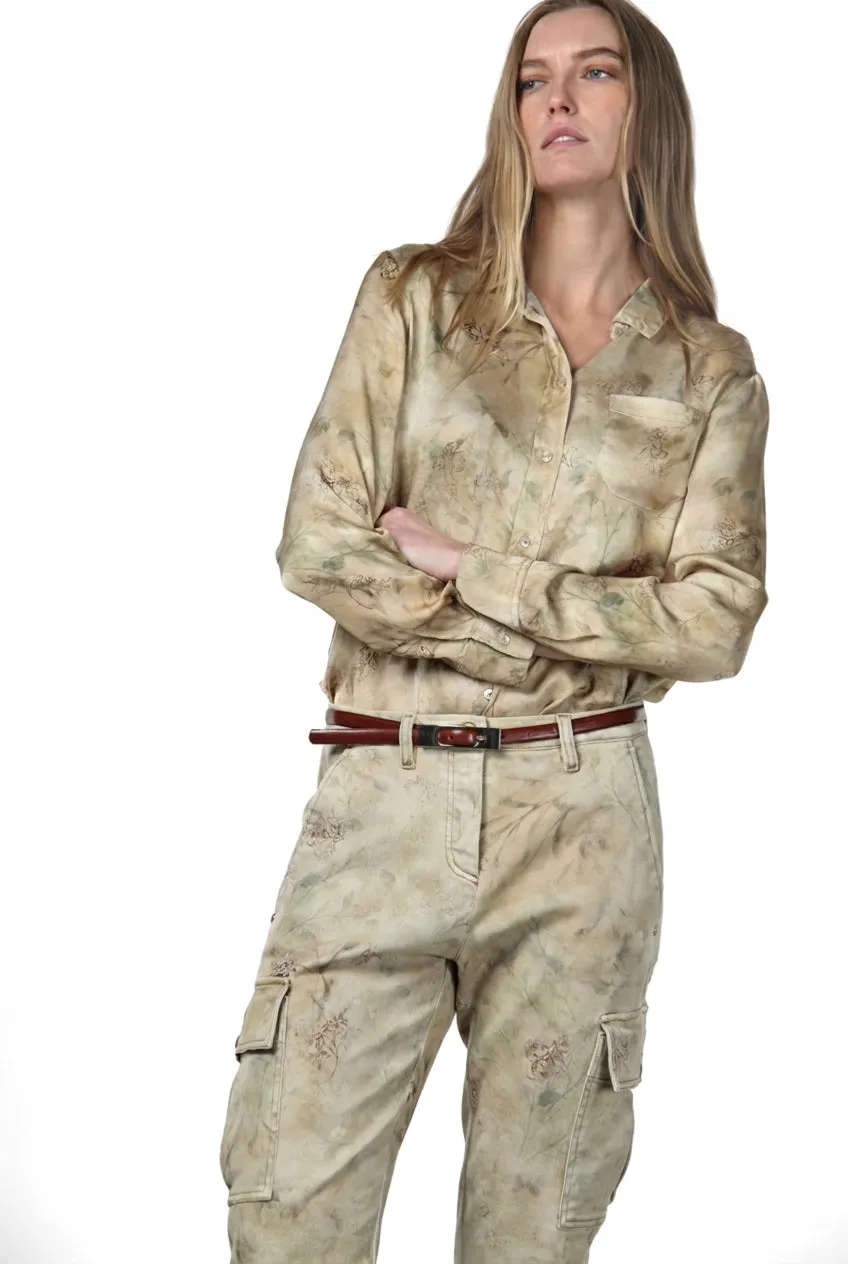 Mason's Sharon Camicia Donna Bianco Sporco Fiori