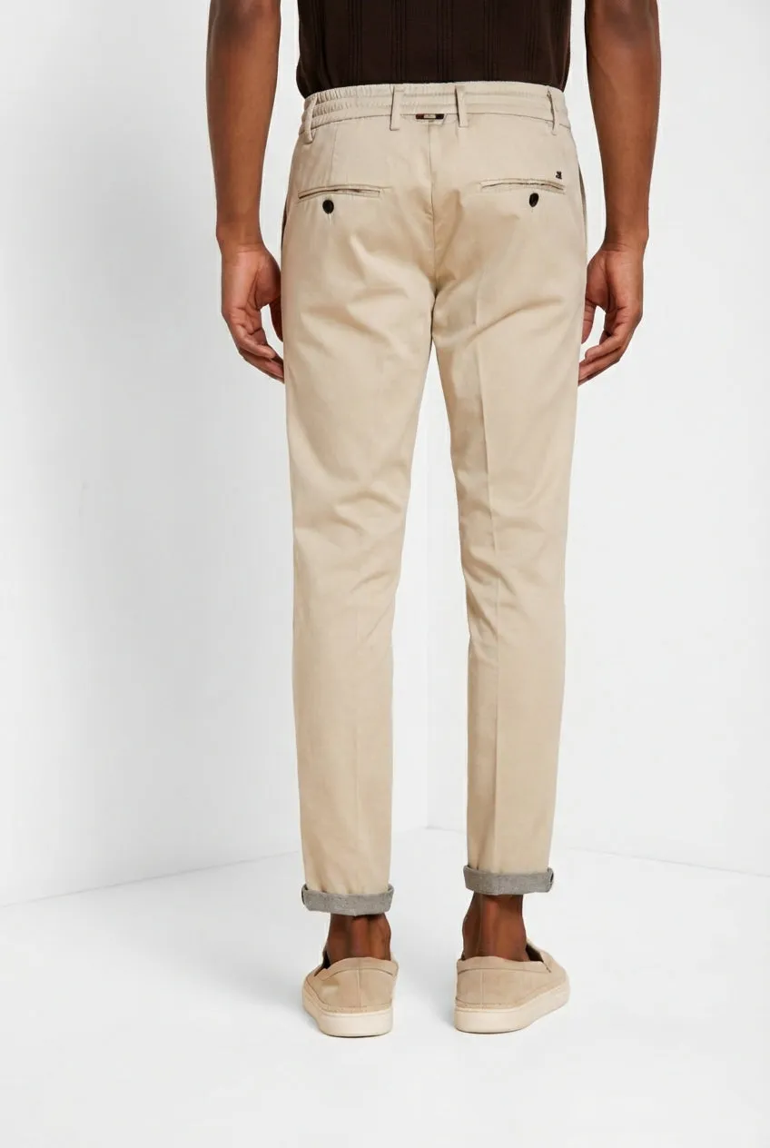 Mason's Milano Jogger Travel pantalone chino beige extra slim