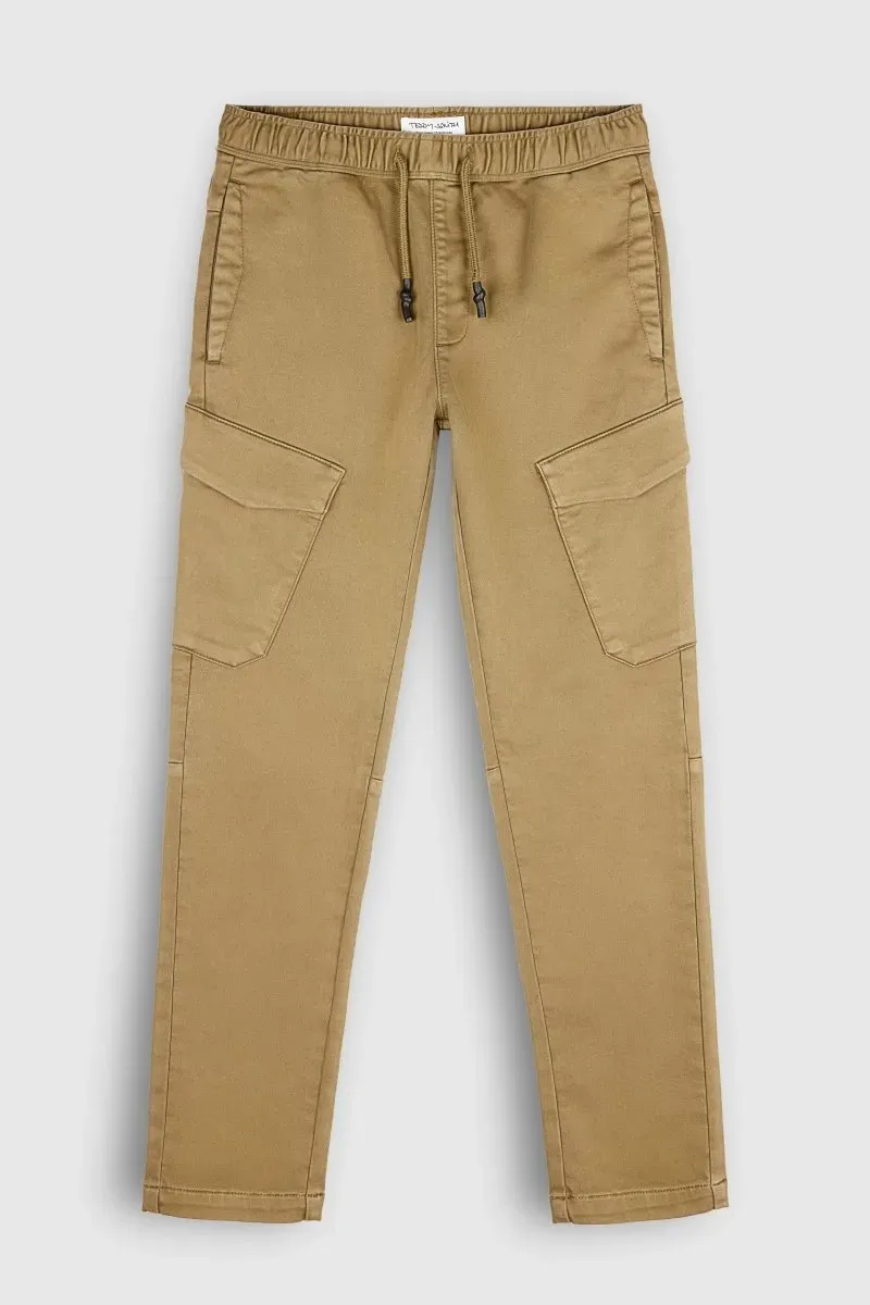 Teddy Smith P-Piky Cargo JR Pantalone bambino beige