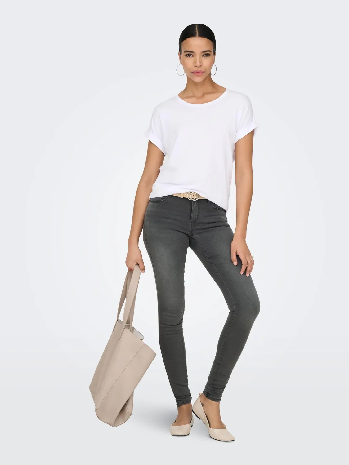 ONLY ONLROYAL Jeans Skinny Donna Grigio L/32L