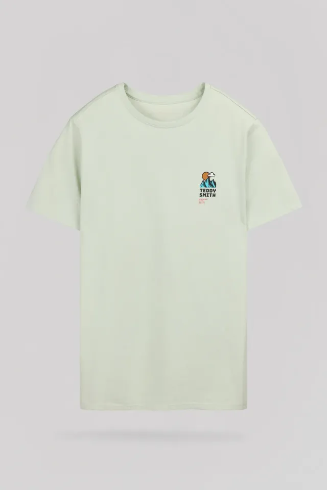 Teddy Smith T-Trail MC t-shirt verde cotone