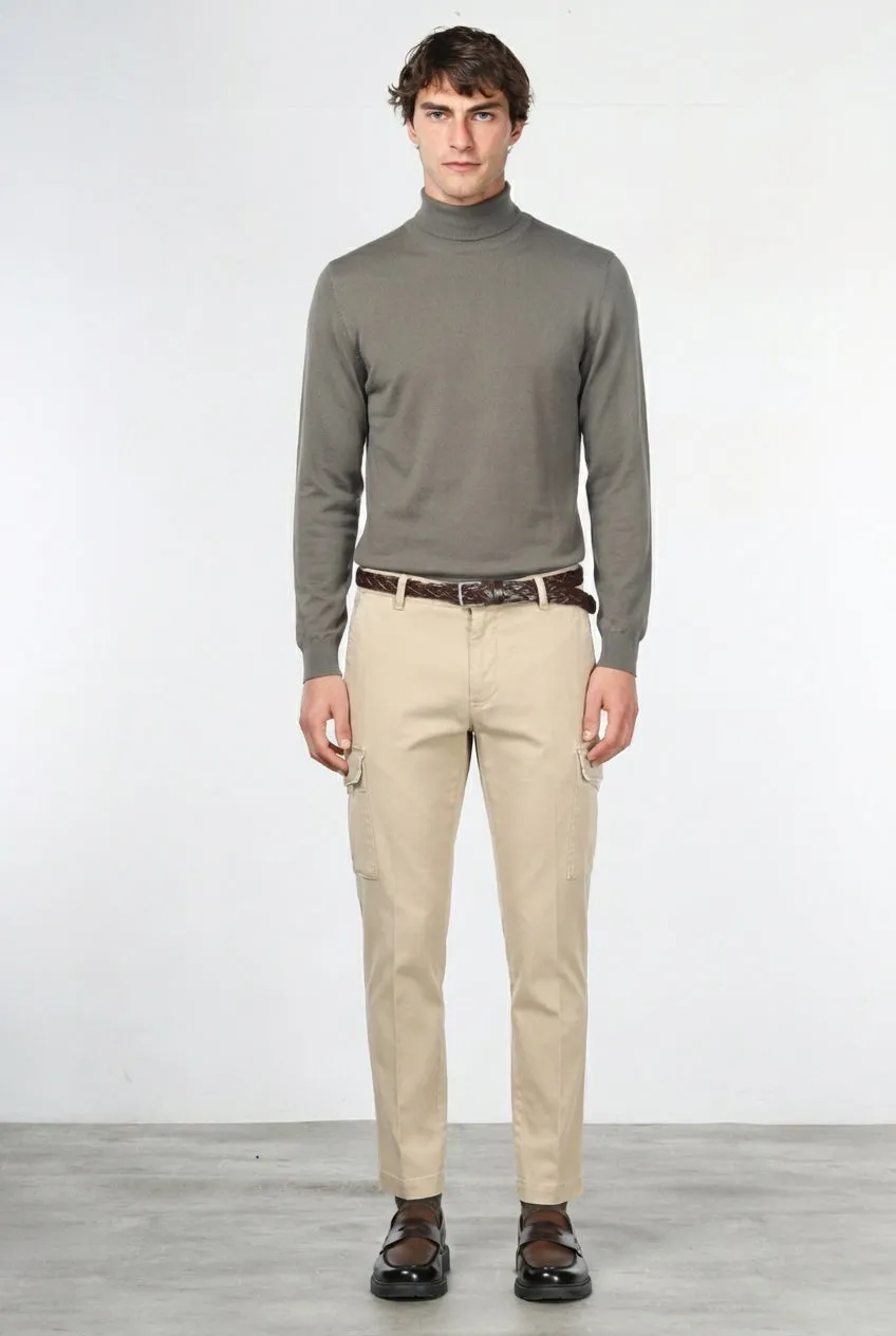 Mason's Chile Pantalone Cargo Uomo Latte Extra Slim