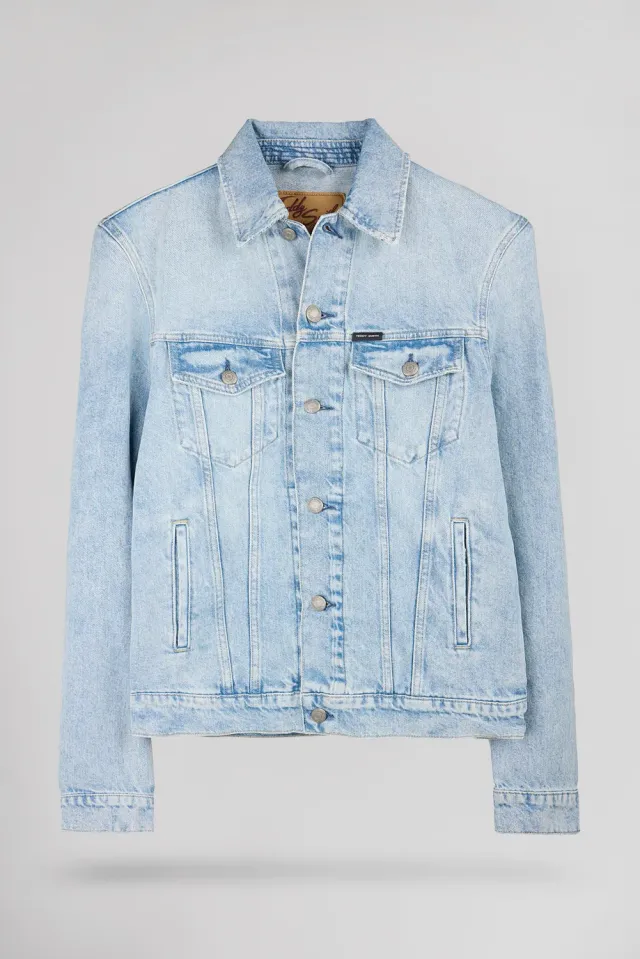 Teddy Smith Randall Fripp Destroy Giacca Denim Uomo Strappata