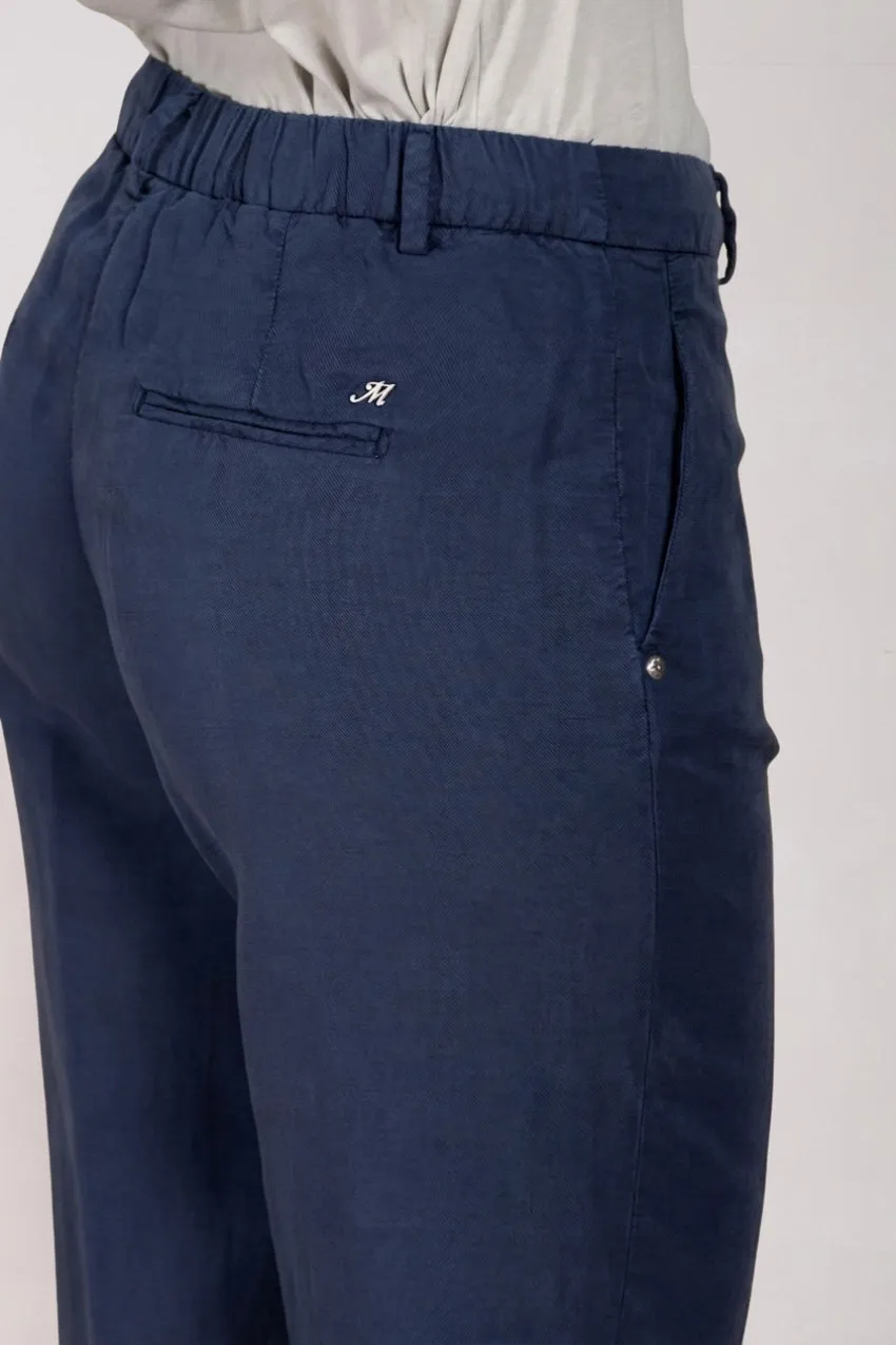 Mason's Linda Summer pantalone chino blu royal relaxed