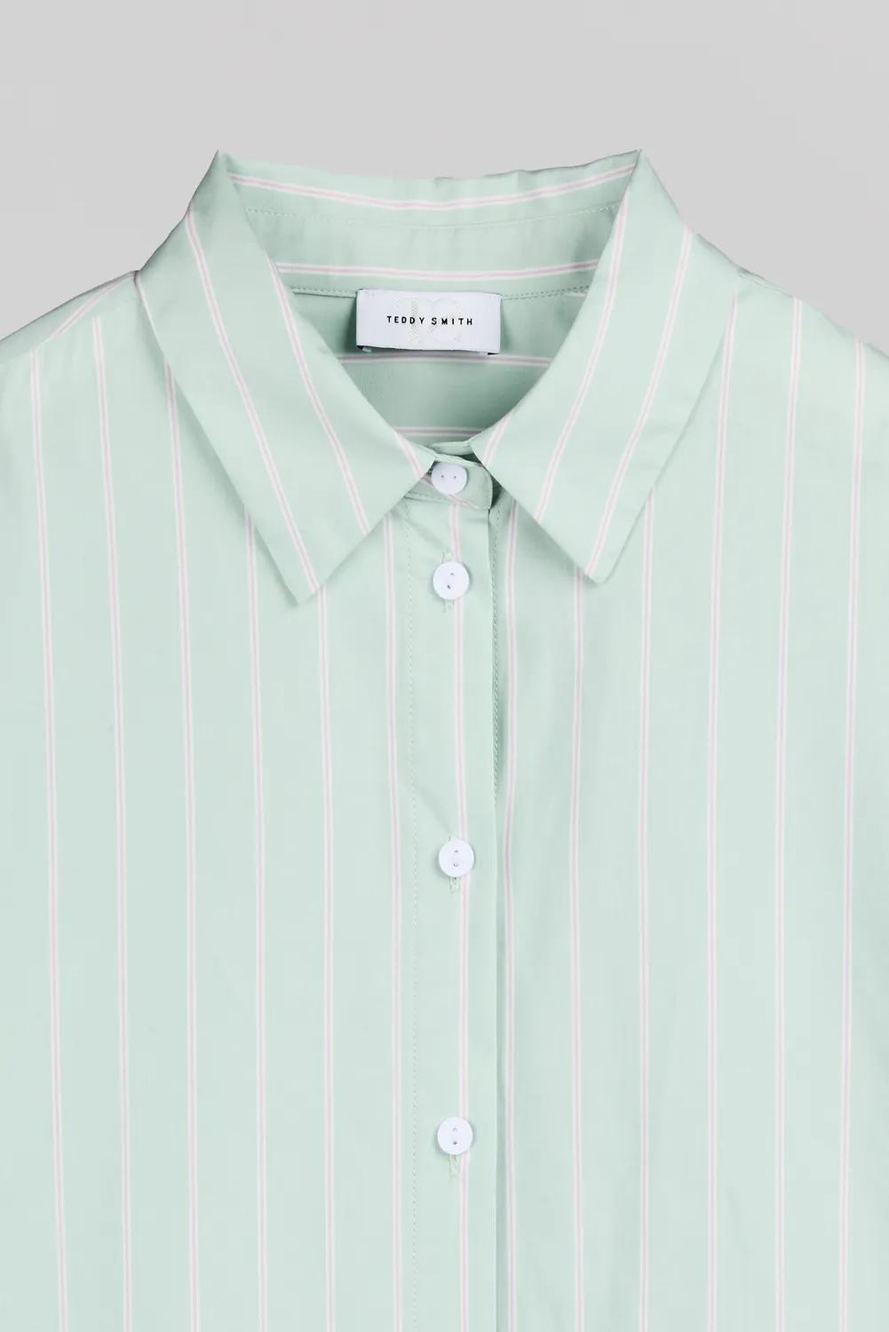Teddy Smith C-Charlina camicia donna stone mint righe