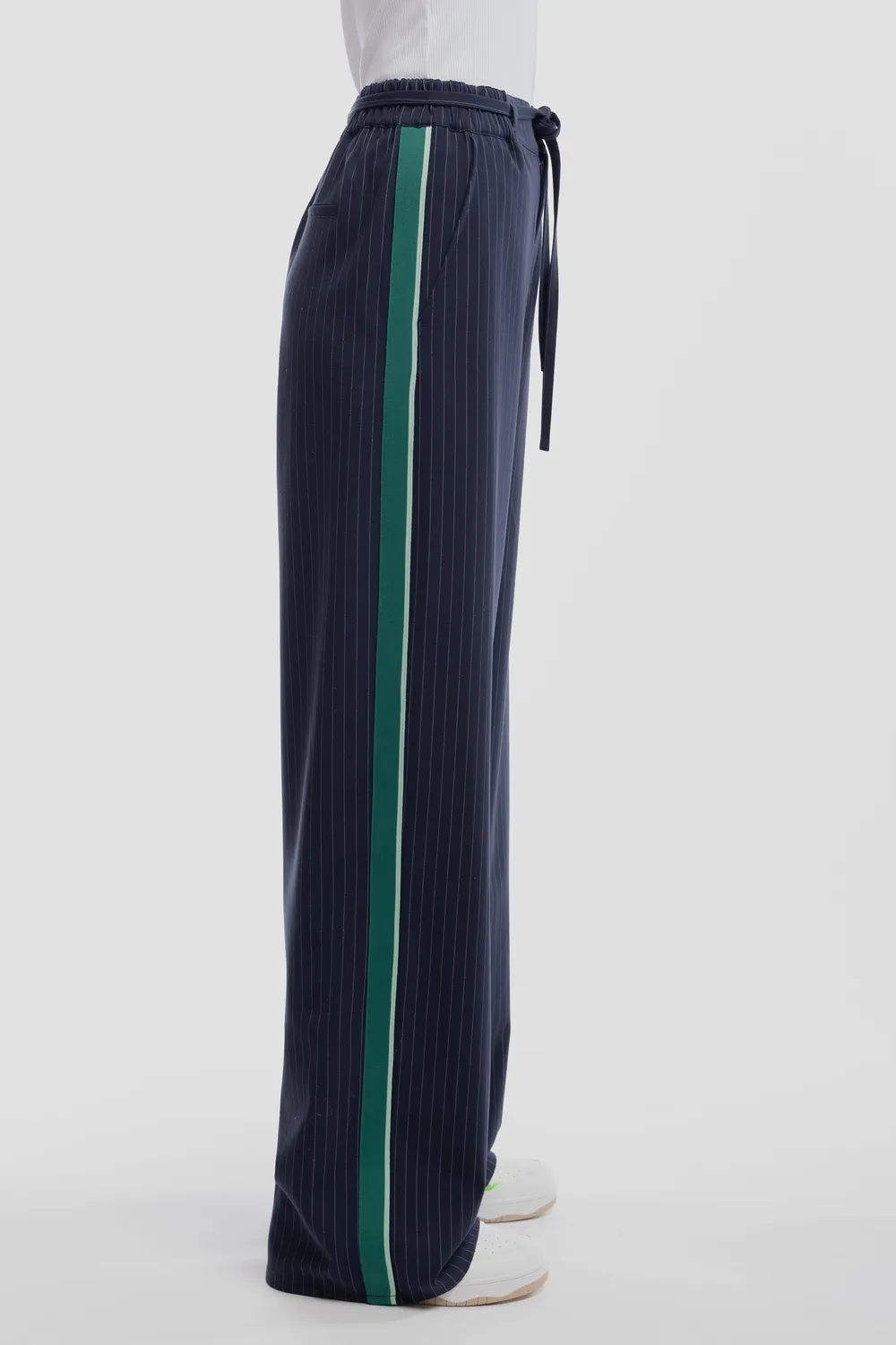 Teddy Smith P-Side Bistretc pantaloni donna total navy righe
