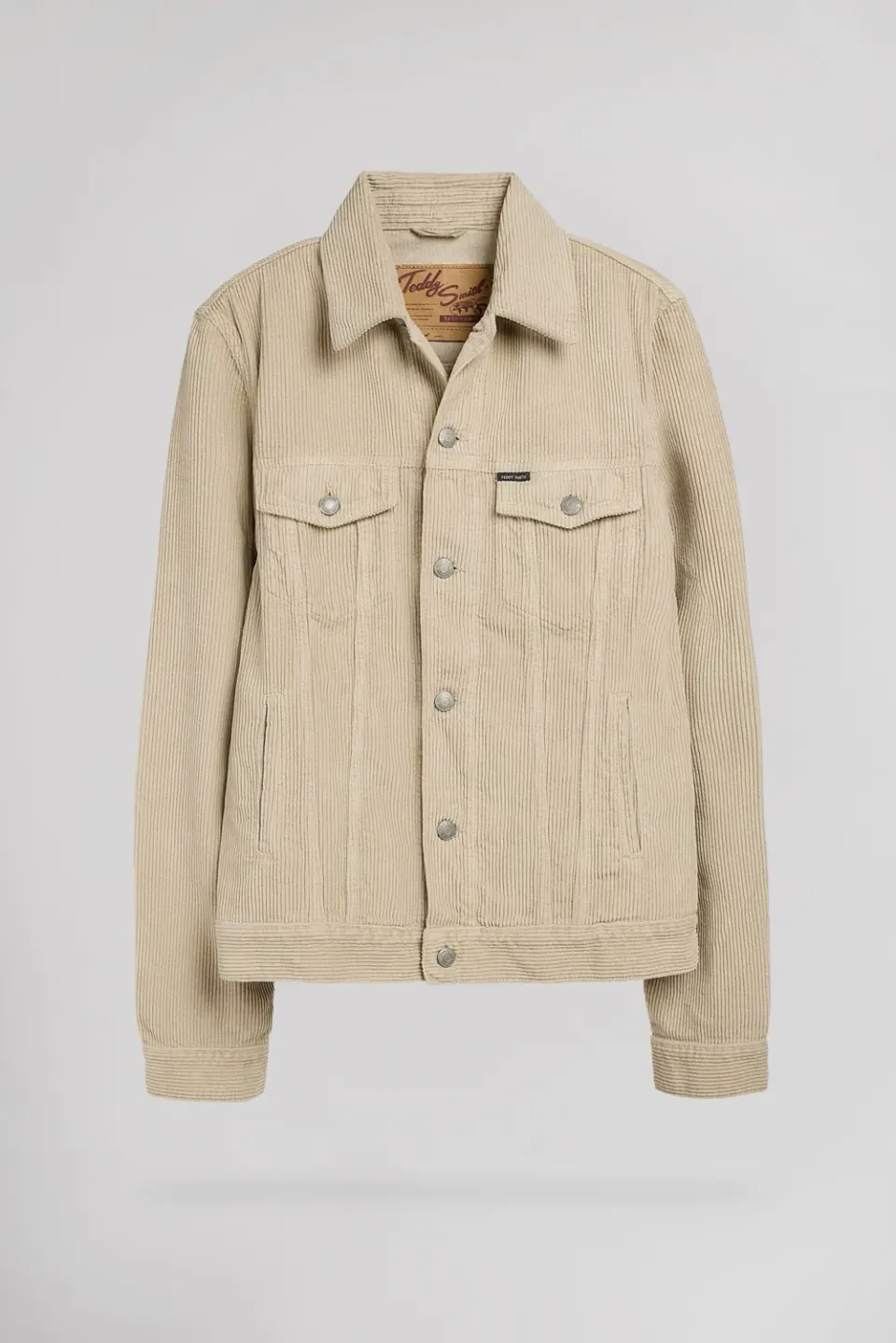 Teddy Smith Randall Giacca Uomo Velluto Beige Cotone