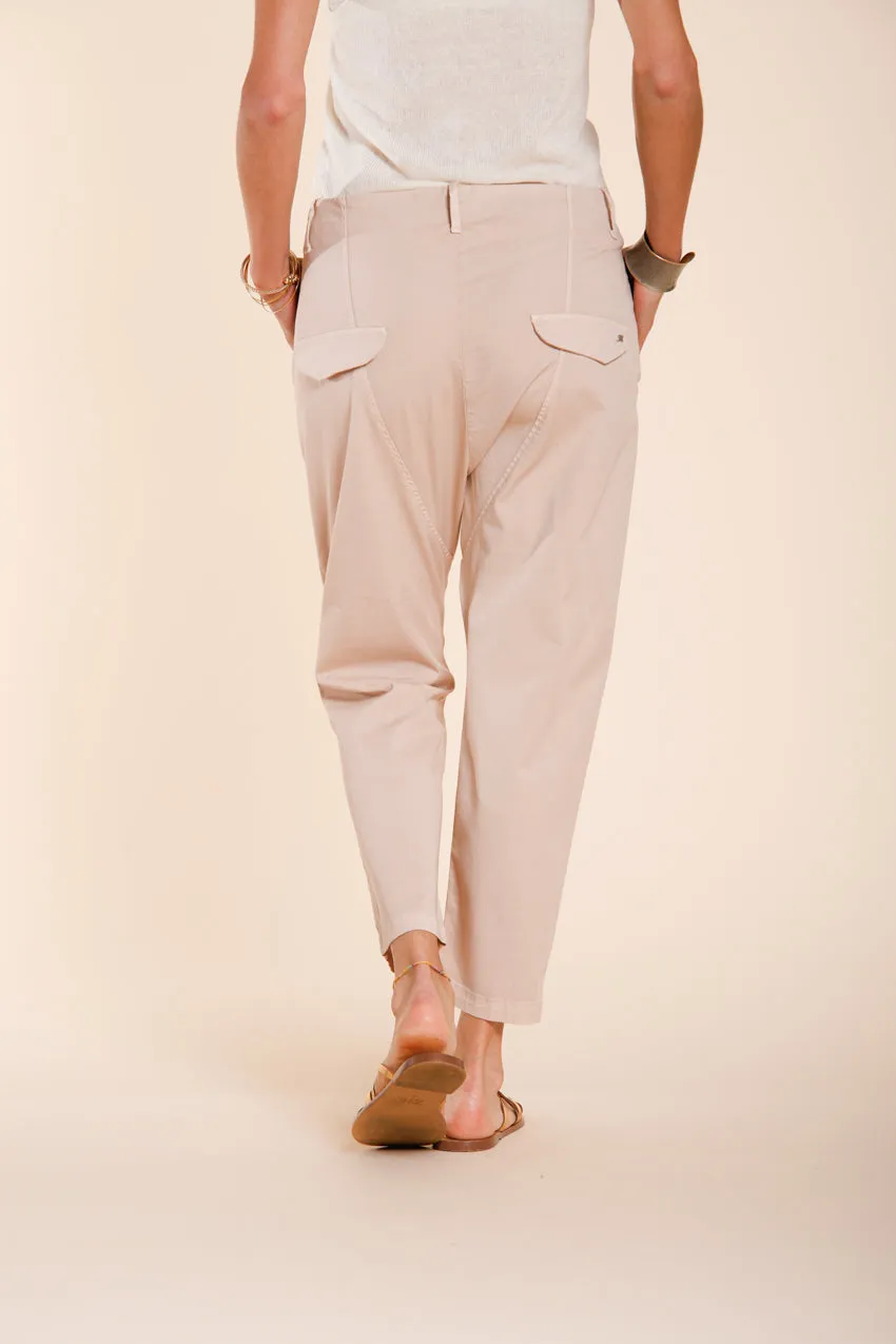 Mason's Malibu Jogger pantalone chino donna rosa carrot fit