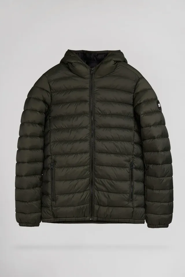 Teddy Smith Blighter Jr piumino deep kaki bambino cappuccio