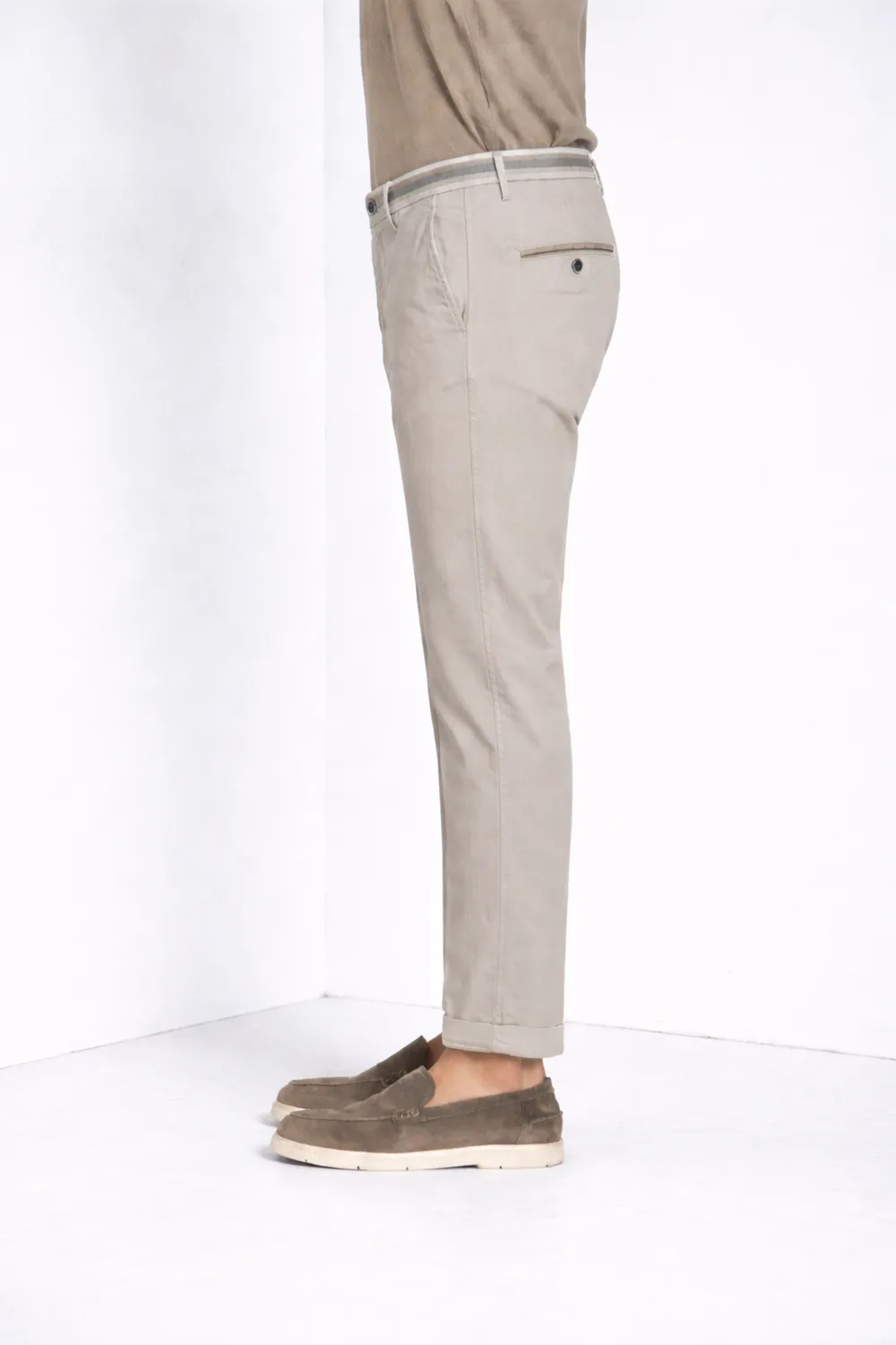 Mason’s Torino Summer pantaloni chino uomo bianco slim fit